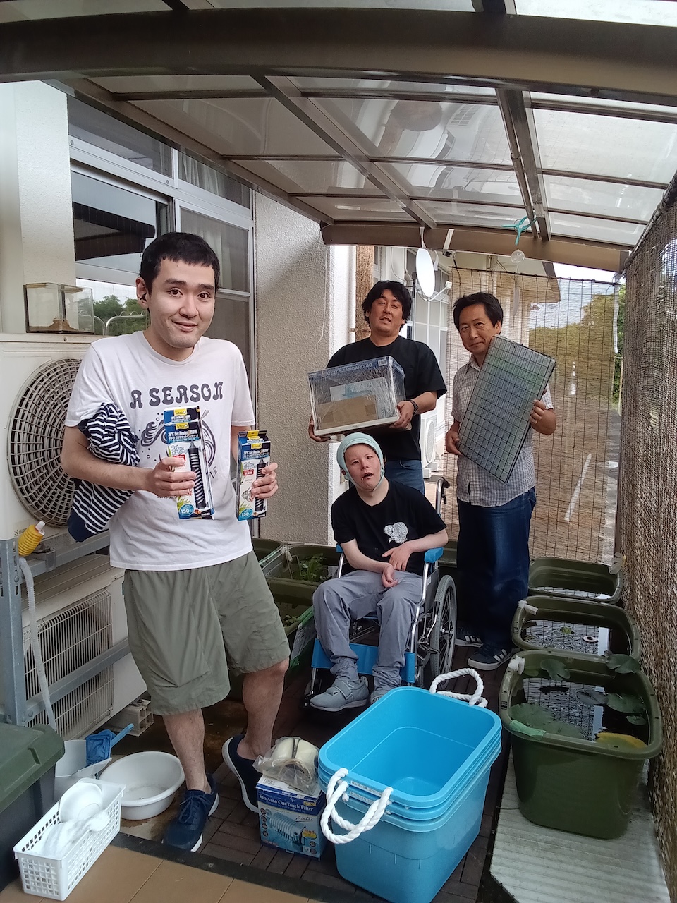 メダカ用の水槽等をご寄贈いただきました 5